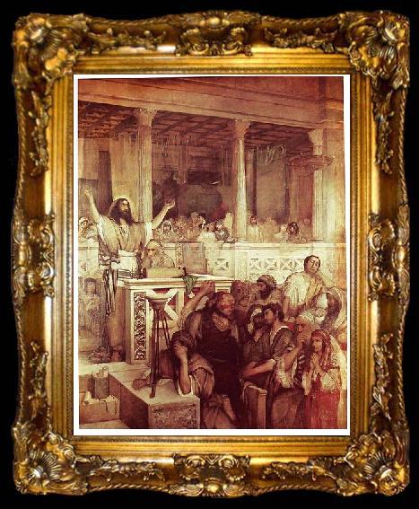 framed  Maurycy Gottlieb Christ Preaching at Capernaum, ta009-2